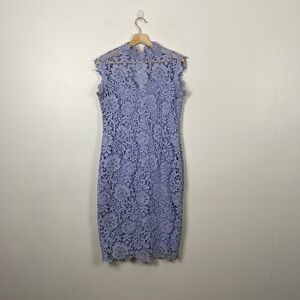 Paper Dolls London dress women size 10 sleeveless crochet keyhole zip closure